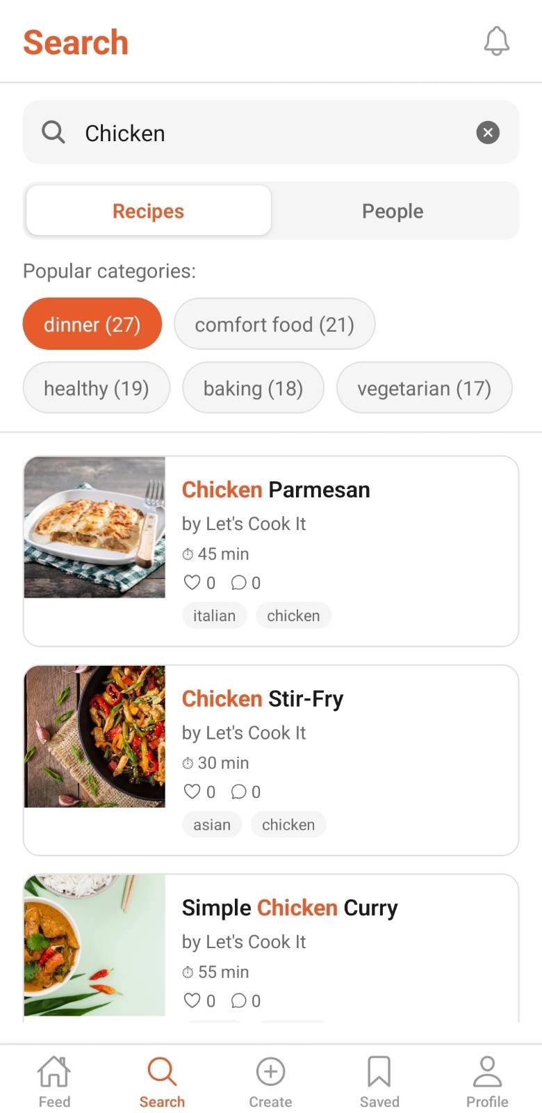 LetsCookIt search